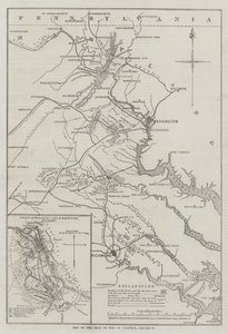 Mapa del teatro de guerra en Virginia